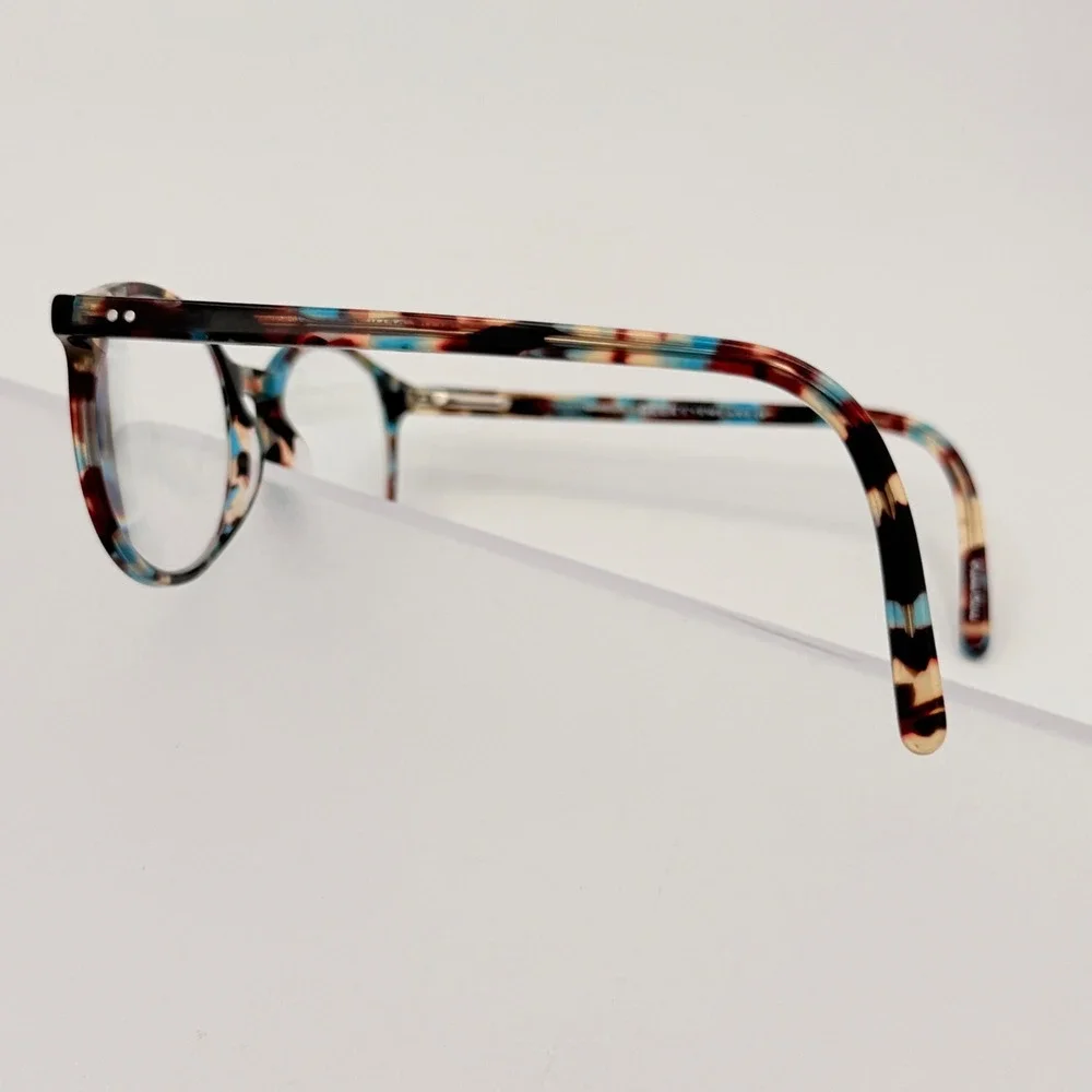 Geek Eyewear Game On 3‎ Round Blue Demi Tortoise Shell Eyeglass Frames 48-18-140